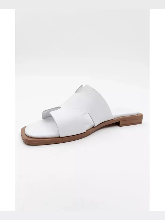 Сандалии Jez Leather Slide (женские) Forever & Always Shoes — изображение 4 из 4, белый