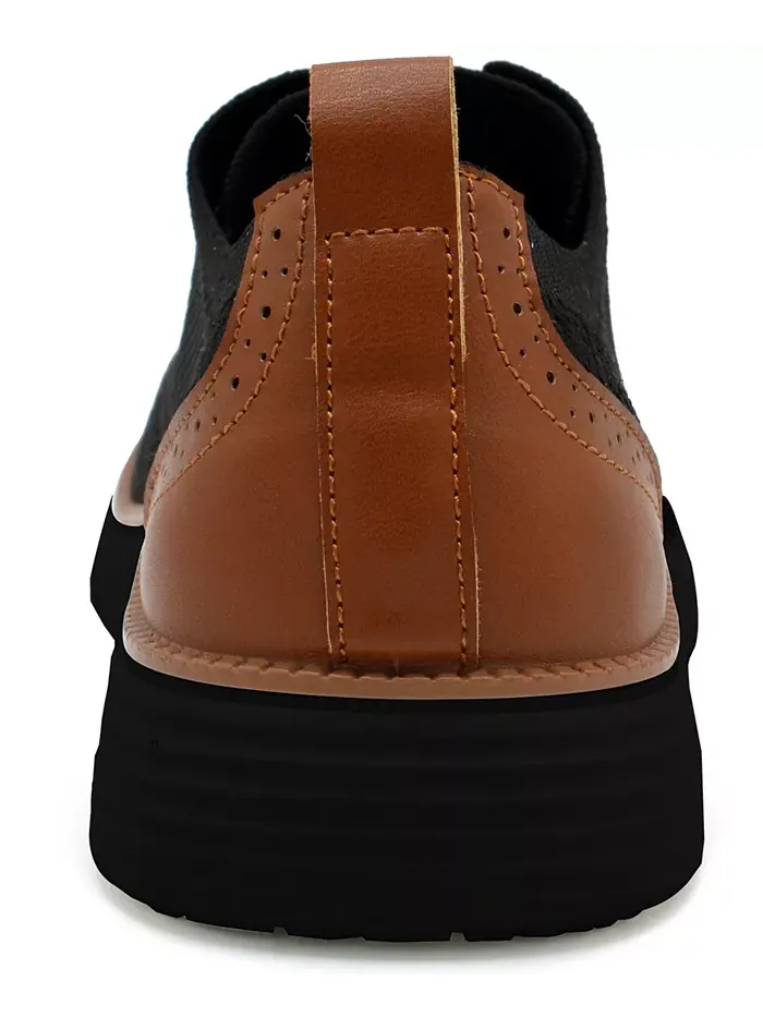 Мужские оксфорды Olney Wingtip с вязаным верхом Akademiks — изображение 5 из 7, черный