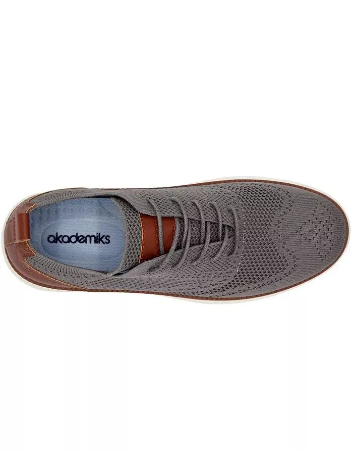Мужские вязаные оксфорды Olney Wingtip Akademiks — изображение 6 из 41, серый