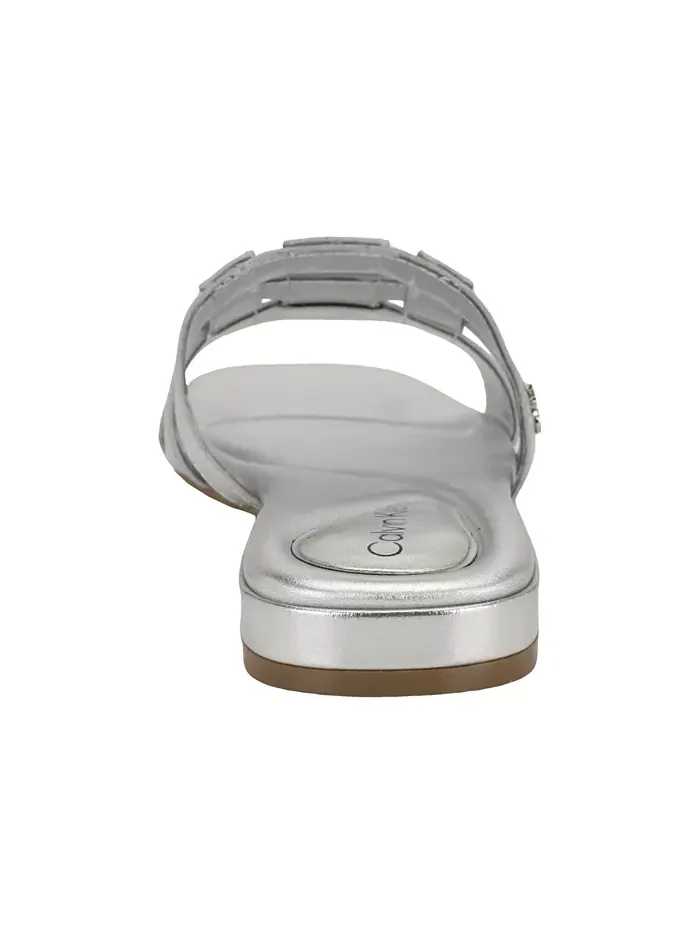 Шлепанцы женские Calvin Klein Tessie — изображение 3 из 5, серебристый