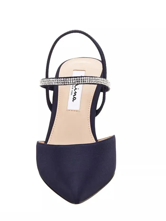 Женские вечерние туфли Billie Slingback Nina — изображение 13 из 24, платиновый