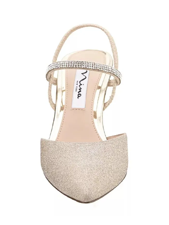 Женские вечерние туфли Billie Slingback Nina — изображение 20 из 24, платиновый
