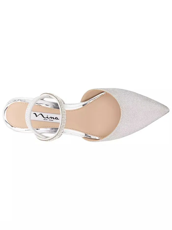 Женские вечерние туфли Billie Slingback Nina — изображение 4 из 24, платиновый