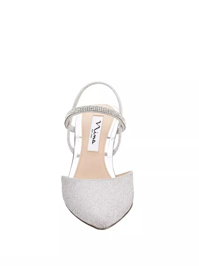 Женские вечерние туфли Billie Slingback Nina — изображение 6 из 24, платиновый