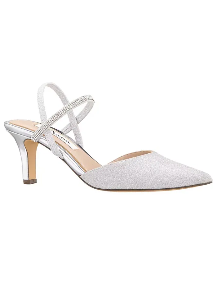 Женские вечерние туфли Billie Slingback Nina — изображение 1 из 6, светлый серебристый