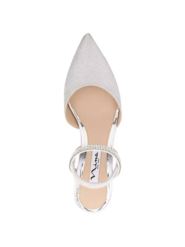 Женские вечерние туфли Billie Slingback Nina — изображение 4 из 6, светлый серебристый
