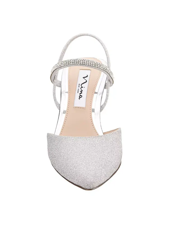 Женские вечерние туфли Billie Slingback Nina — изображение 6 из 6, светлый серебристый