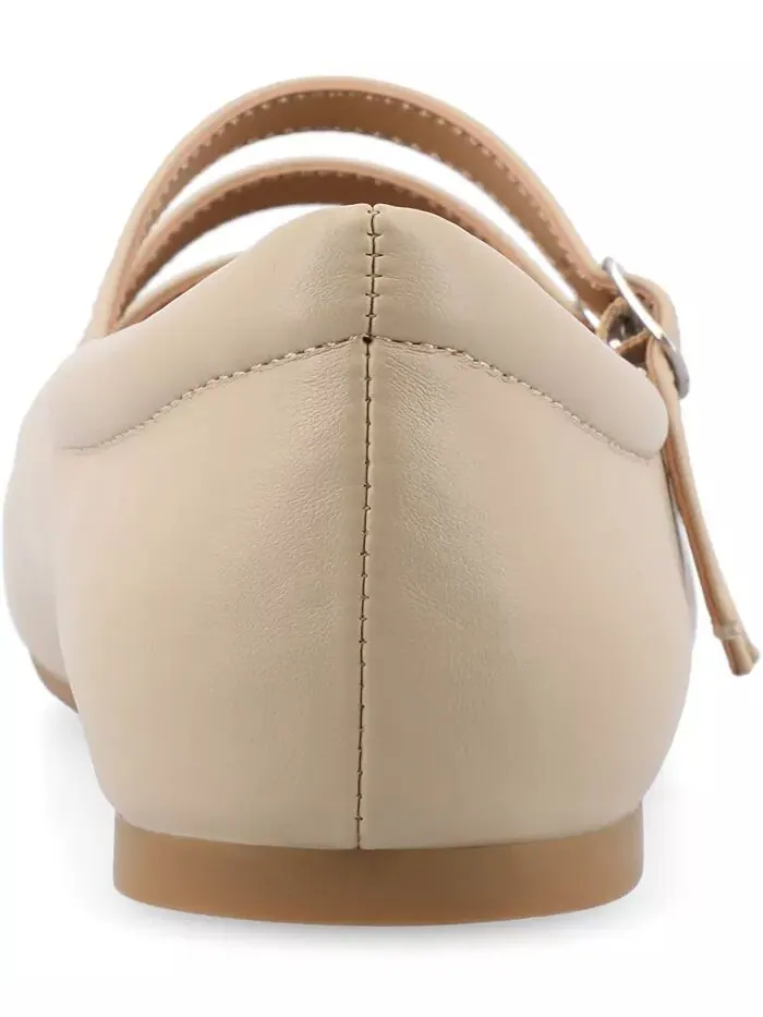 Женские балетки Darlin Multi Strap Mary Jane Square Toe Journee Collection — изображение 3 из 6, нудовый