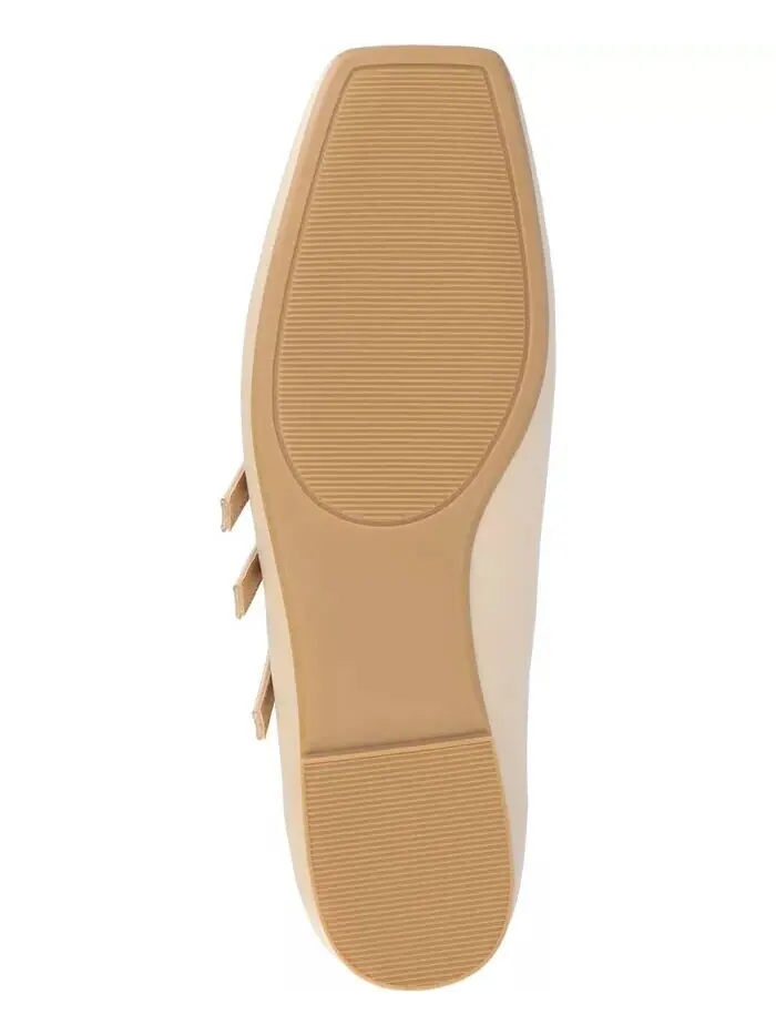 Женские балетки Darlin Multi Strap Mary Jane Square Toe Journee Collection — изображение 5 из 6, нудовый