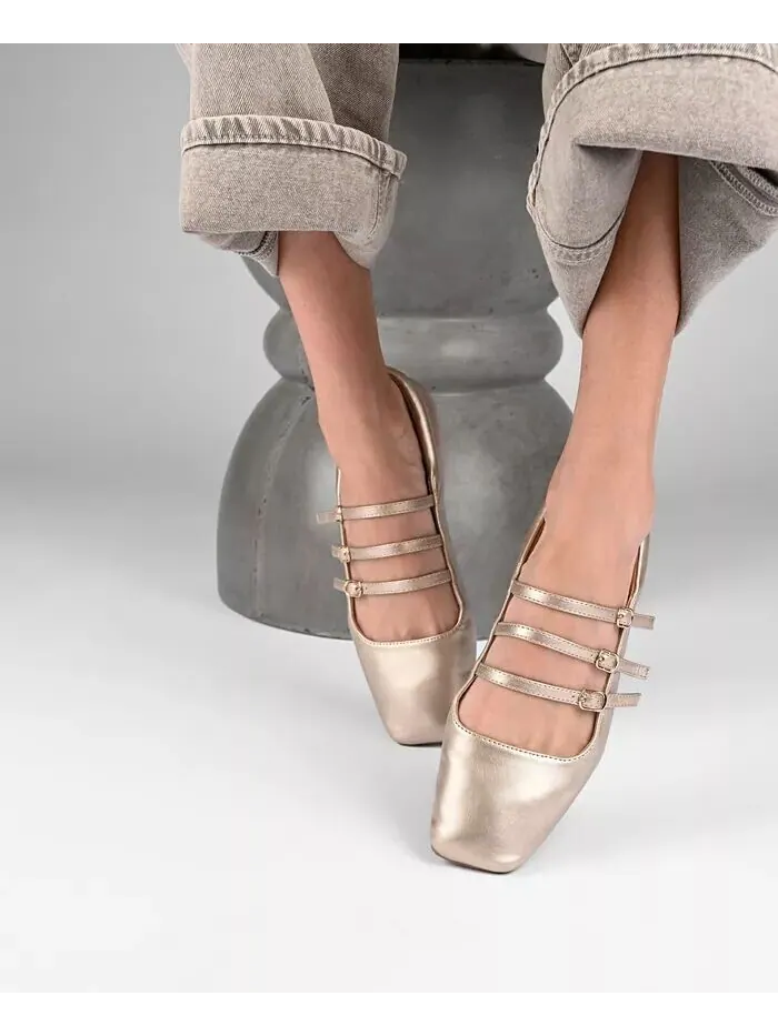Женские балетки Darlin Multi Strap Mary Jane Square Toe Journee Collection — изображение 6 из 6, нудовый