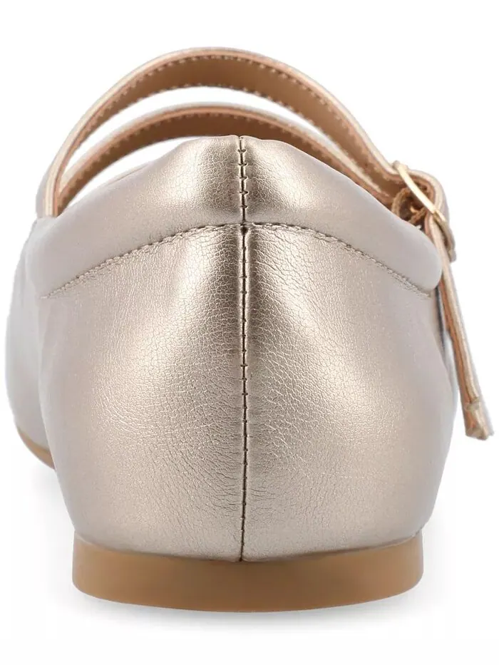 Женские балетки Darlin Multi Strap Mary Jane Square Toe Journee Collection — изображение 3 из 7, золото