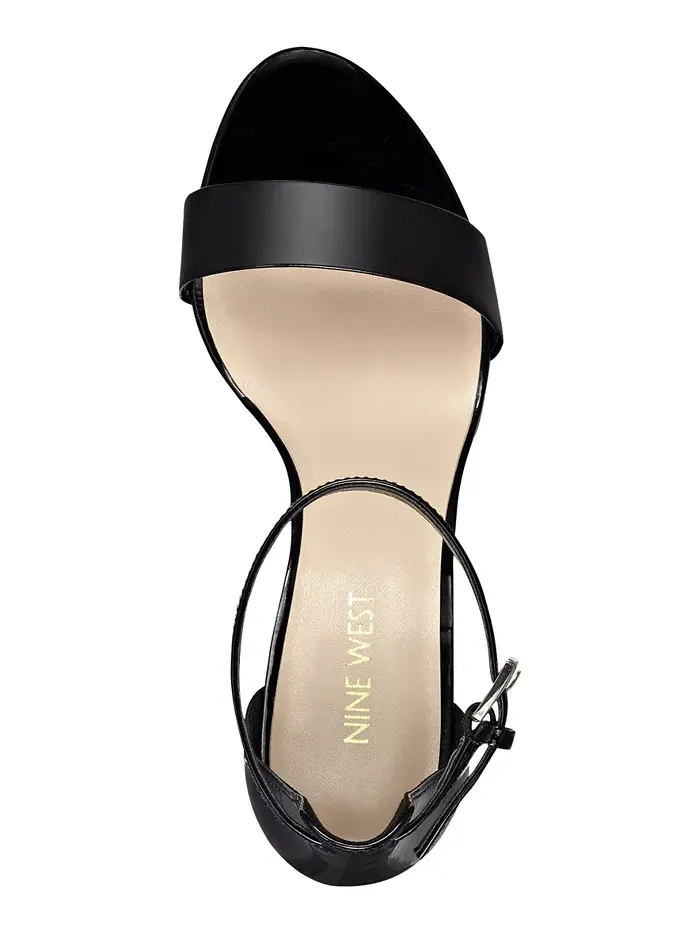 Женские босоножки Pruce на высоком устойчивом каблуке Nine West — изображение 4 из 5, черный