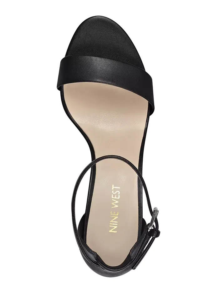 Женские босоножки Pruce на высоком устойчивом каблуке Nine West — изображение 4 из 5, черный