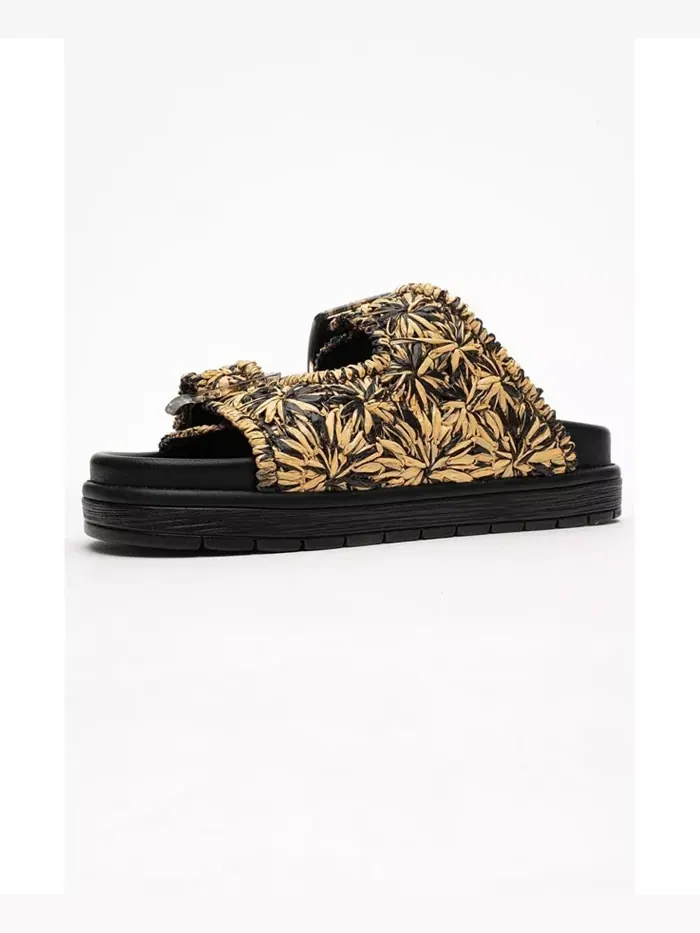 Сандалии Milana Leather с двумя ремешками (женские) Forever & Always Shoes — изображение 3 из 6, черный