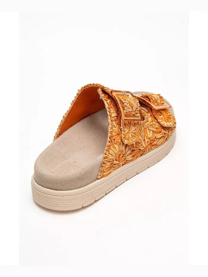 Сандалии Milana Leather с двумя ремешками (женские) Forever & Always Shoes — изображение 5 из 6, оранжевый