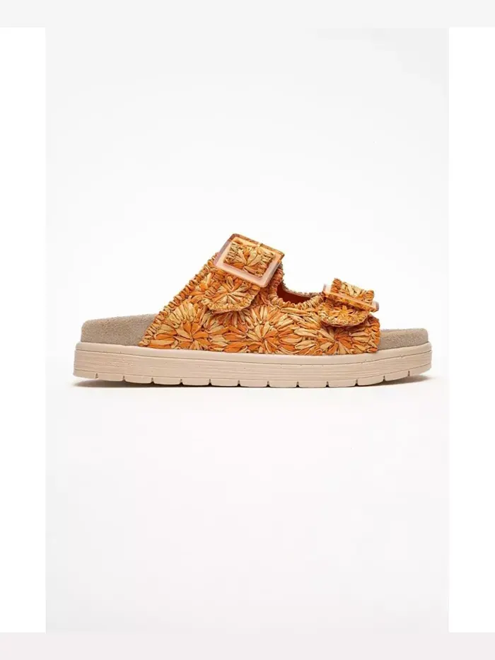 Сандалии Milana Leather с двумя ремешками (женские) Forever & Always Shoes — изображение 6 из 6, оранжевый