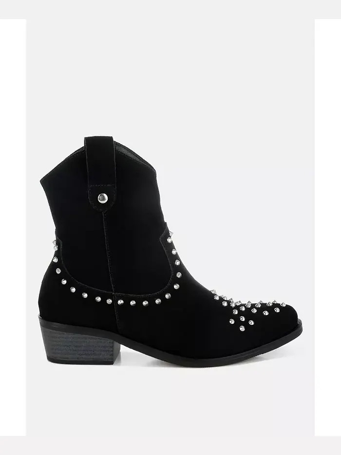 Ковбойские сапоги Hira Studs с декоративными шипами Rag & Co — изображение 1 из 4, черный