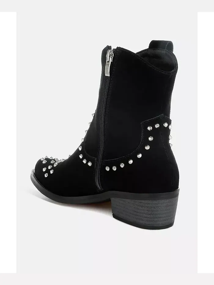 Ковбойские сапоги Hira Studs с декоративными шипами Rag & Co — изображение 4 из 4, черный