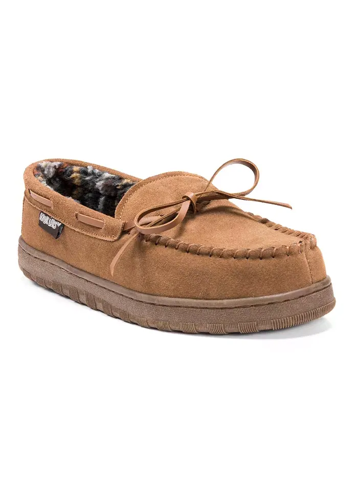 Мужские мокасины-тапочки Paul Printed из берберской замши MUK LUKS