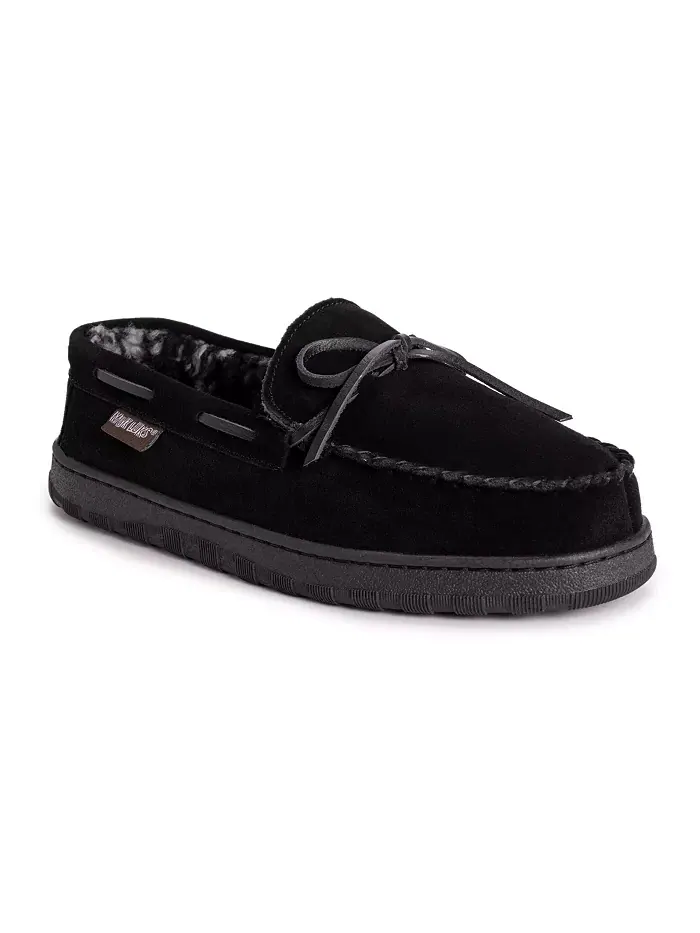 Мужские мокасины-тапочки Paul Printed из берберской замши MUK LUKS — изображение 1 из 8, черный