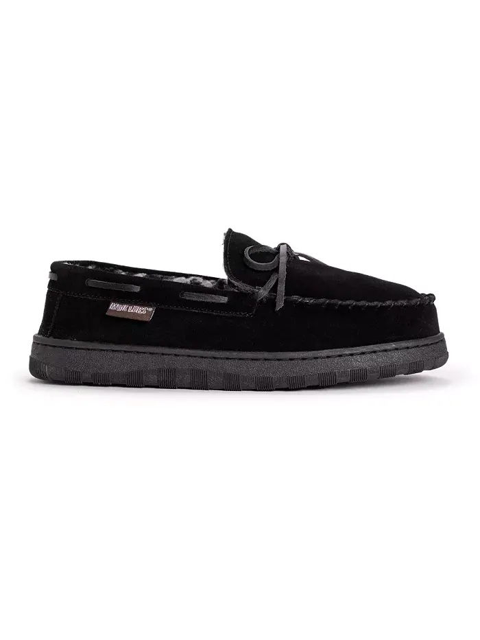 Мужские мокасины-тапочки Paul Printed из берберской замши MUK LUKS — изображение 4 из 8, черный