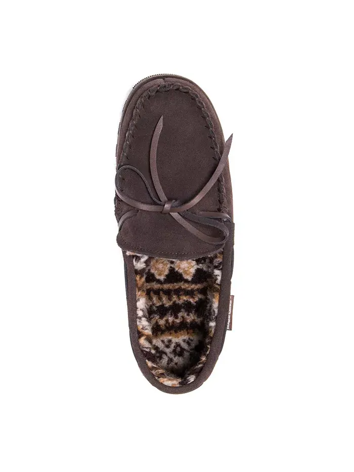 Мужские мокасины-тапочки Paul Printed из берберской замши MUK LUKS — изображение 5 из 9, шоколад