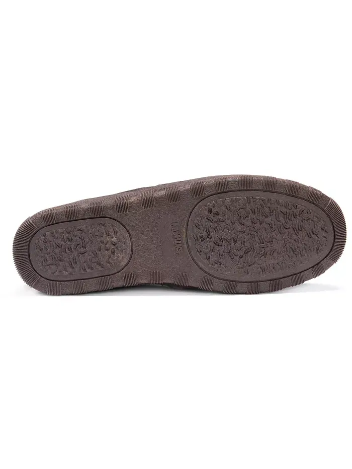 Мужские мокасины-тапочки Paul Printed из берберской замши MUK LUKS — изображение 6 из 9, шоколад