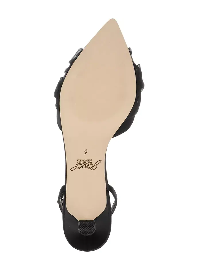 Женские вечерние туфли Favor Knot на каблуке Jewel Badgley Mischka — изображение 5 из 5, черный