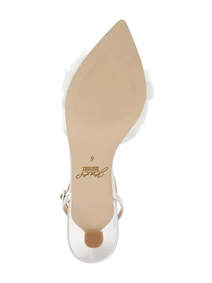 Женские вечерние туфли Favor Knot на каблуке Jewel Badgley Mischka — изображение 5 из 5, слоновая кость