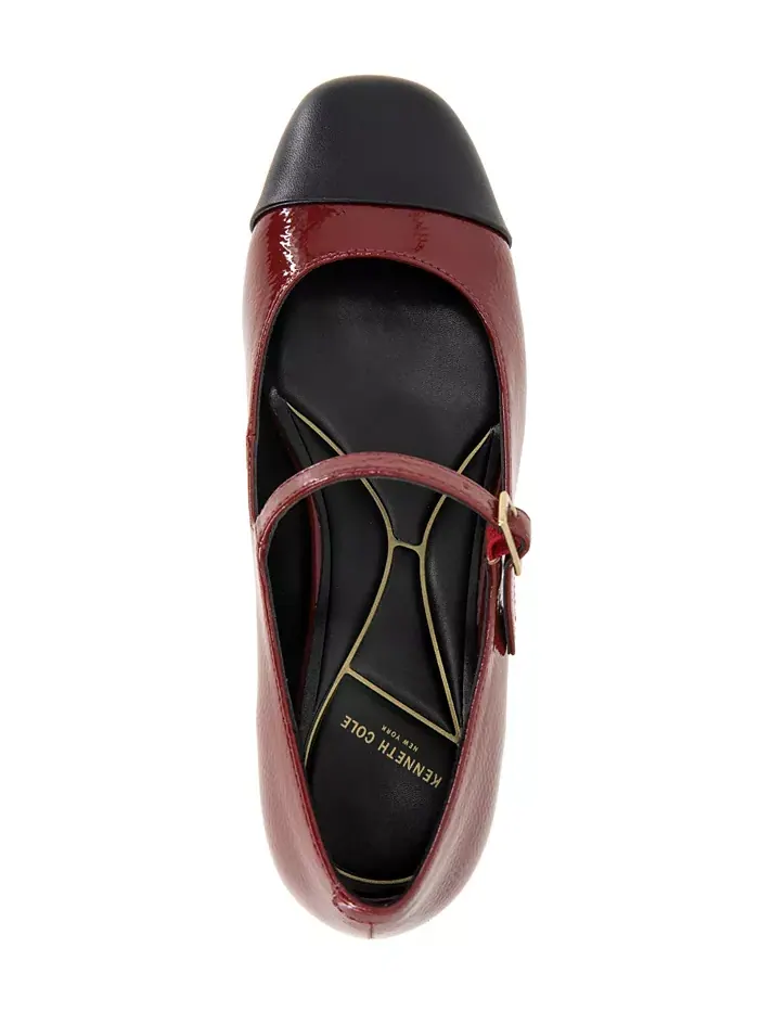 Женские туфли-лодочки Alec на блочном каблуке Kenneth Cole New York — изображение 4 из 5, красный/черный