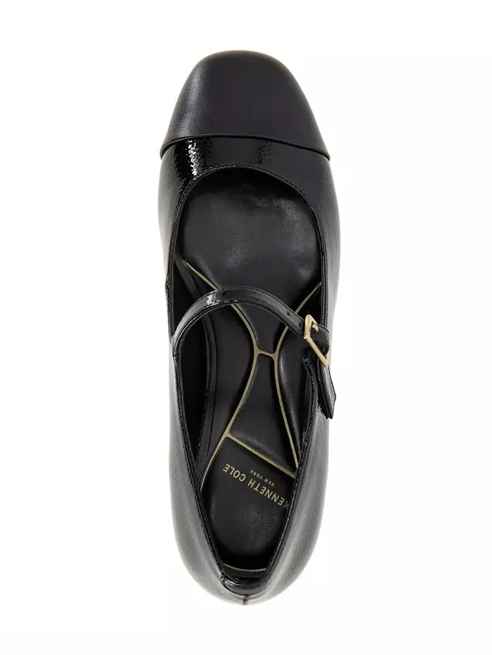 Женские туфли-лодочки Мэри Джейн на блочном каблуке Alec Kenneth Cole New York — изображение 4 из 9, черный/черный