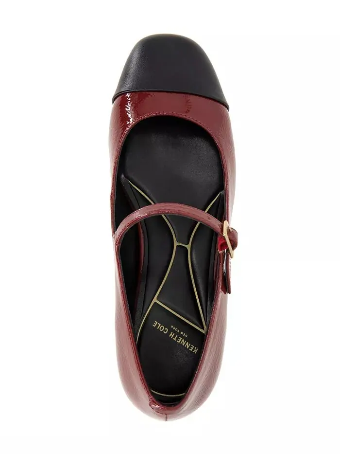 Женские туфли-лодочки Мэри Джейн на блочном каблуке Alec Kenneth Cole New York — изображение 8 из 9, черный/черный