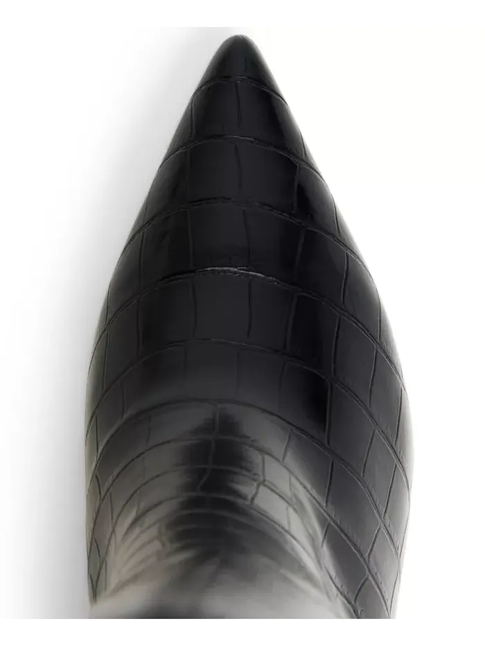 Женские меланжевые высокие сапоги с острым носом Aldo — изображение 4 из 6, черный