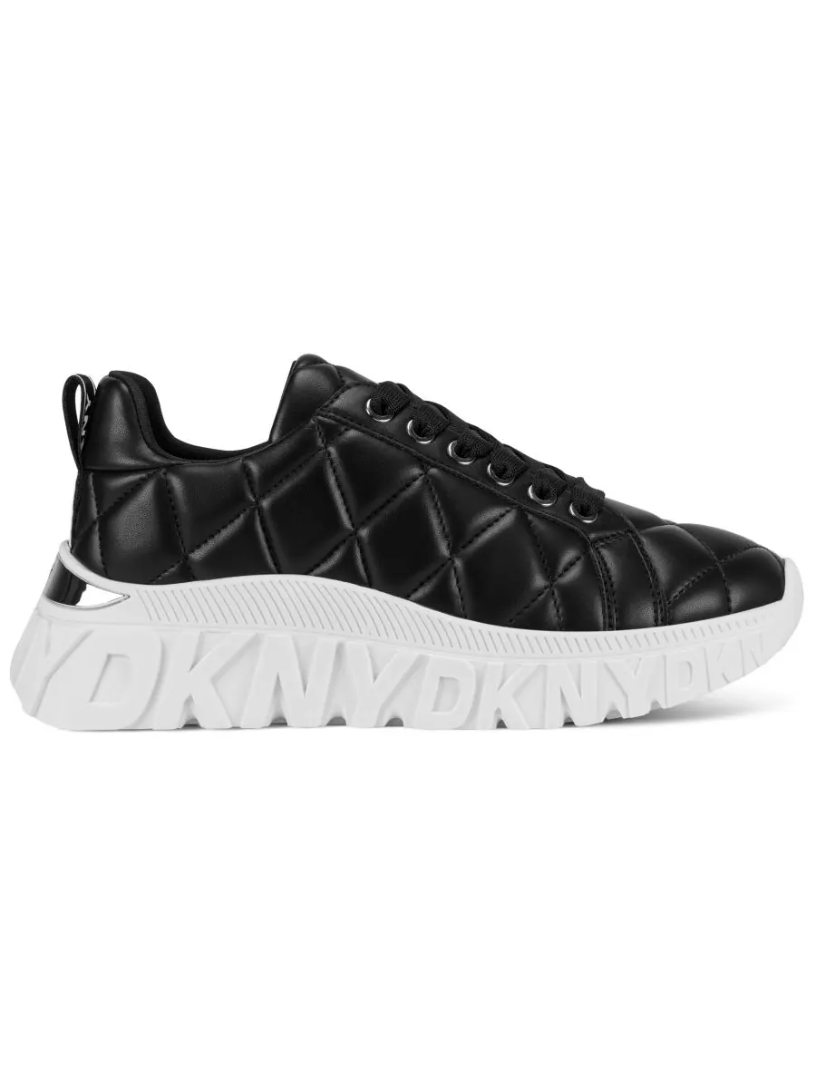 Женские латунные кроссовки на шнуровке DKNY — изображение 2 из 5, черный