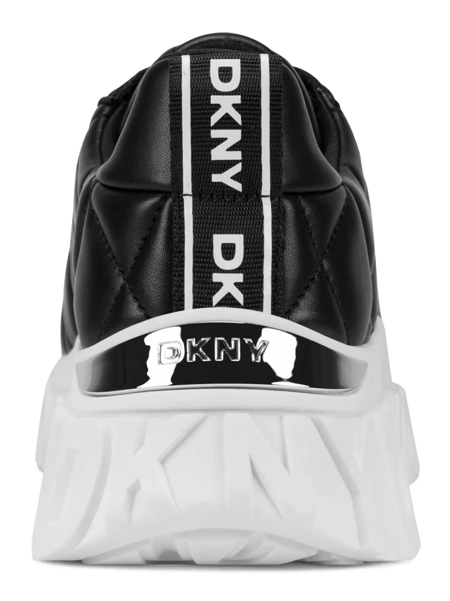 Женские латунные кроссовки на шнуровке DKNY — изображение 3 из 5, черный