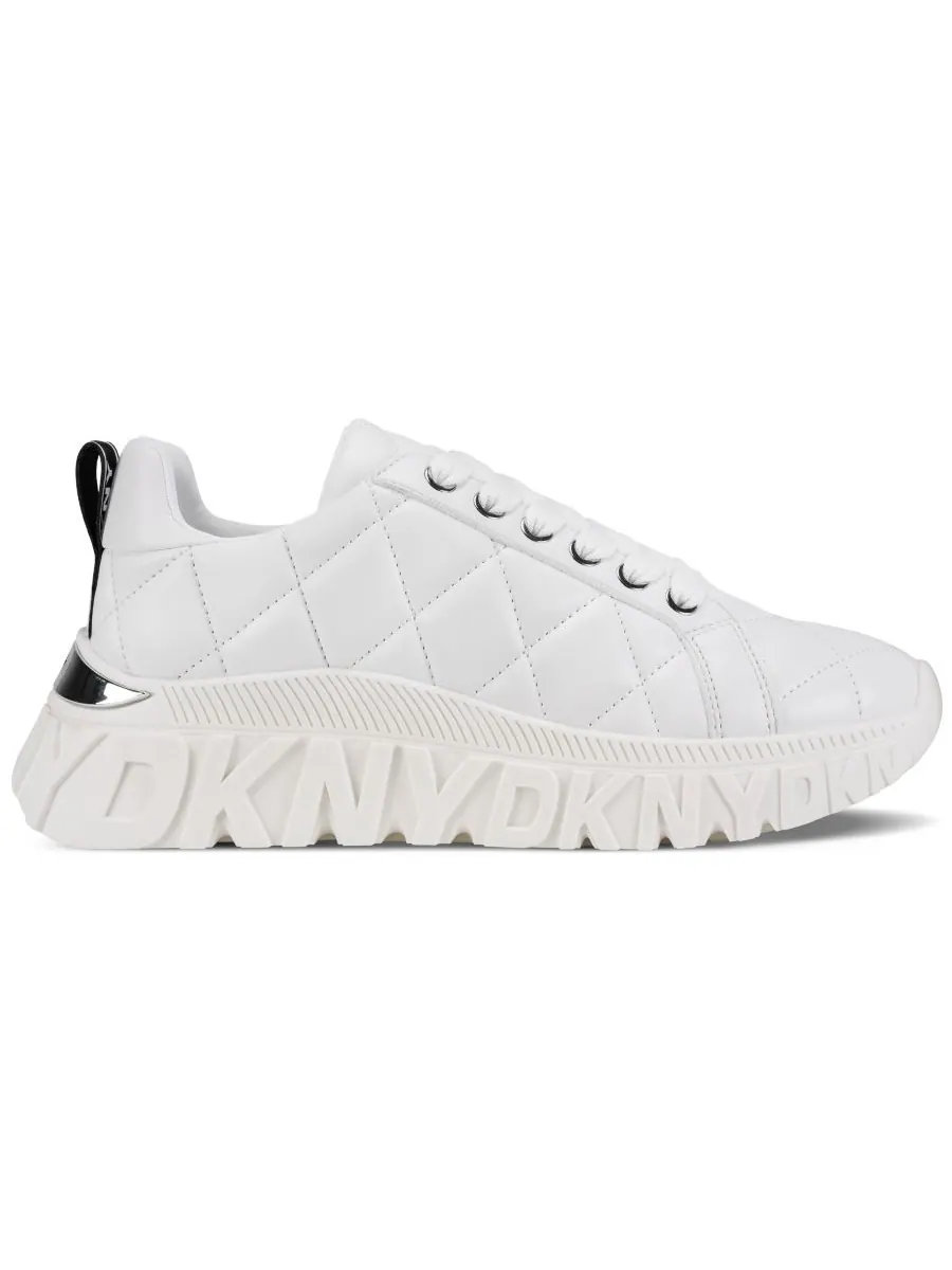 Женские латунные кроссовки на шнуровке DKNY — изображение 2 из 5, белый