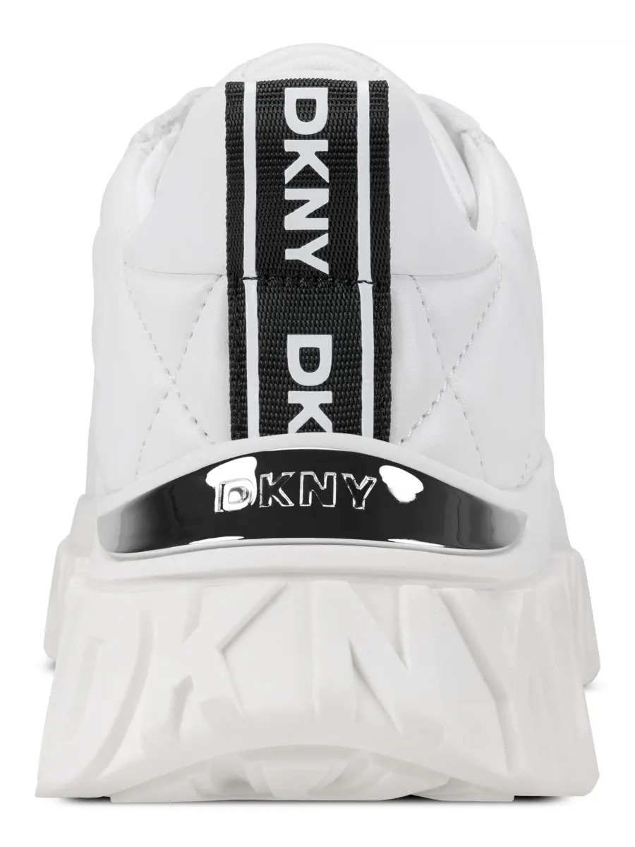 Женские латунные кроссовки на шнуровке DKNY — изображение 3 из 5, белый