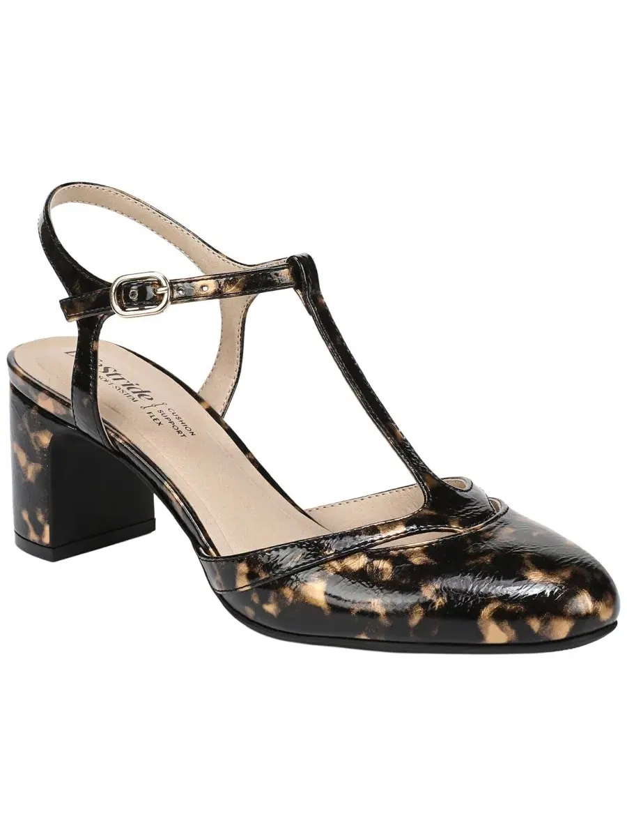 Женские туфли-лодочки Toni с Т-образным ремешком и острым носком LifeStride, Tortoise Shell Faux — изображение 1 из 5