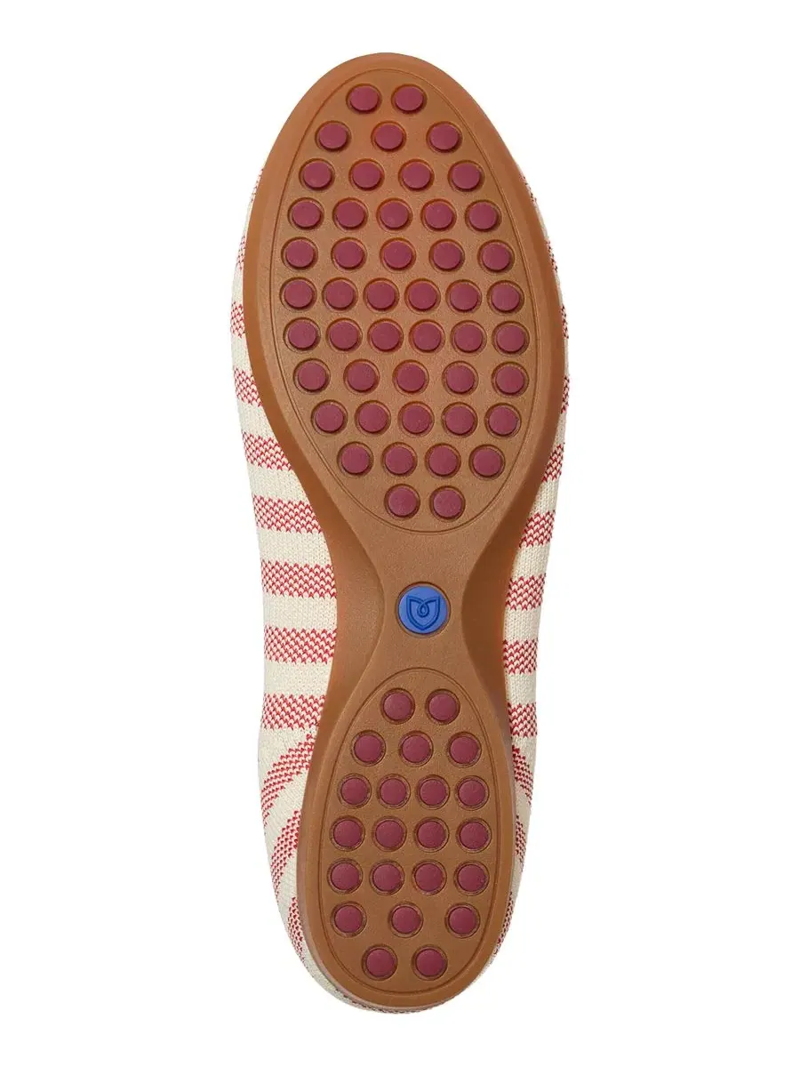 Женские повседневные балетки с круглым носком Rothy's, Coral Cabana Stripe — изображение 3 из 5