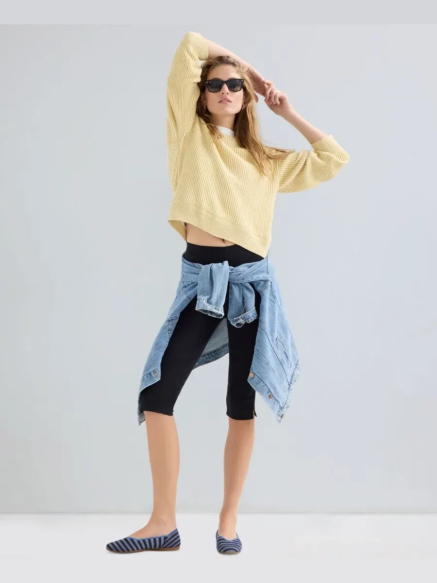 Женские повседневные балетки с круглым носком Rothy's, Harbor Cabana Stripe — изображение 5 из 5