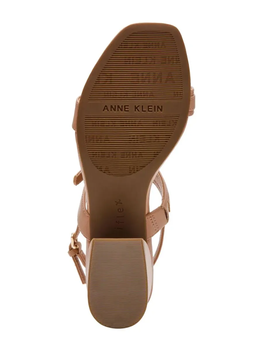 Женские сандалии Merida на блочном каблуке с открытой пяткой Anne Klein — изображение 5 из 17, нудовый
