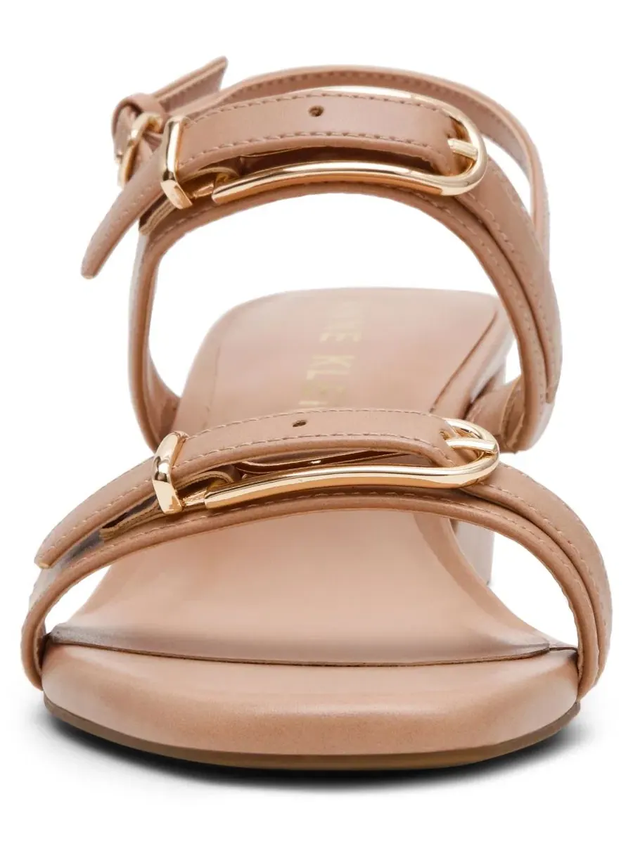 Женские сандалии Merida на блочном каблуке с открытой пяткой Anne Klein — изображение 6 из 17, нудовый