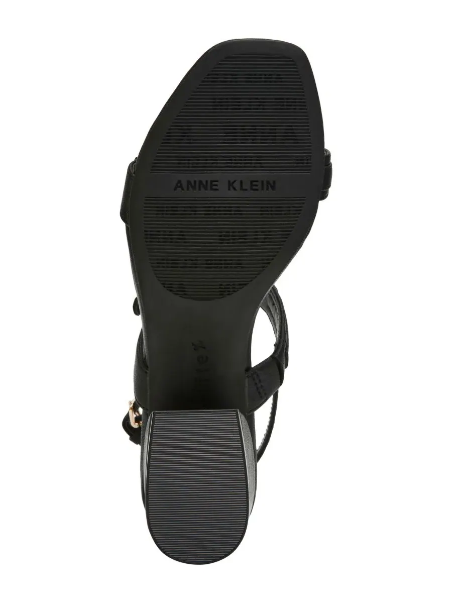 Женские сандалии Merida на блочном каблуке с открытой пяткой Anne Klein — изображение 9 из 11, черный