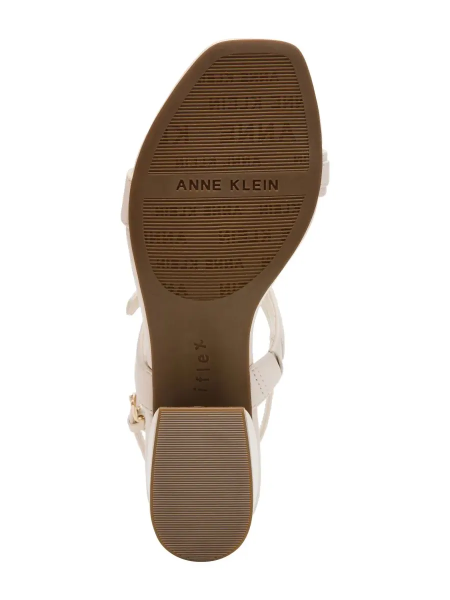 Женские сандалии Merida на блочном каблуке с открытой пяткой Anne Klein — изображение 5 из 7, белый