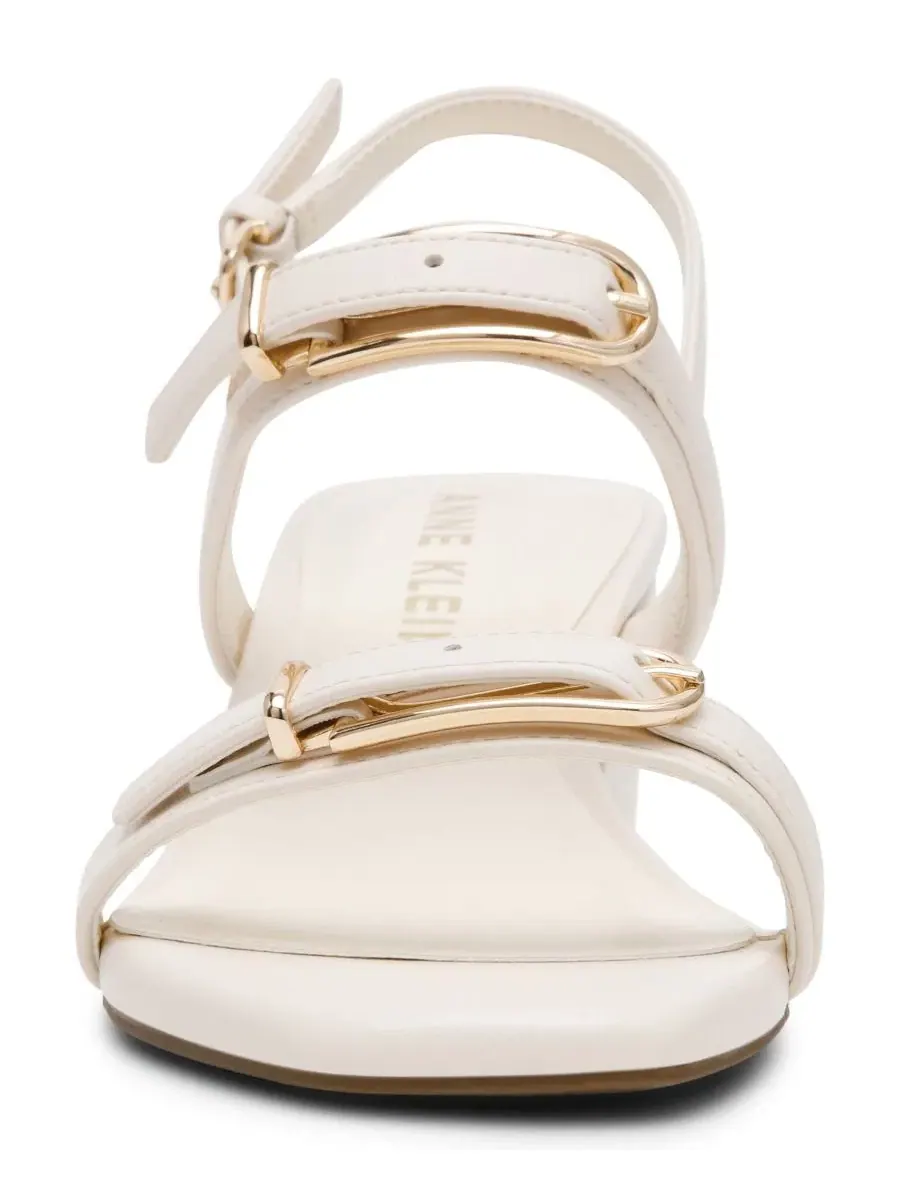 Женские сандалии Merida на блочном каблуке с открытой пяткой Anne Klein — изображение 7 из 7, белый