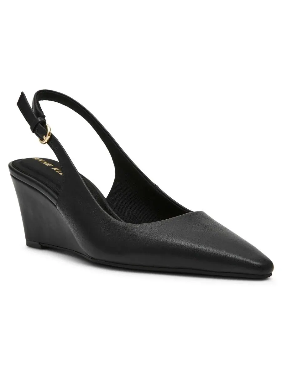 Туфли-сленги с клином Cookie Anne Klein — изображение 1 из 8, черный