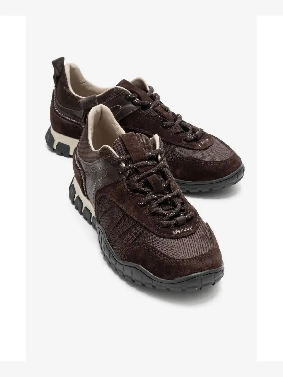 Кроссовки женские с кожаным верхом и сеткой Fiera Forever & Always Shoes — изображение 4 из 6, корица