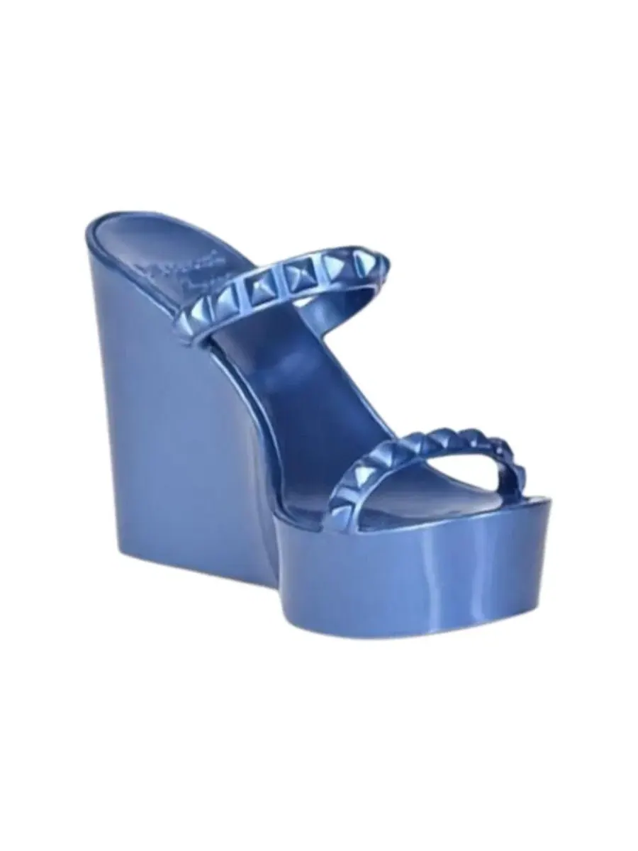 Женские босоножки на танкетке Tonino High Wedge CARMEN SOL — изображение 1 из 4, синий металлик