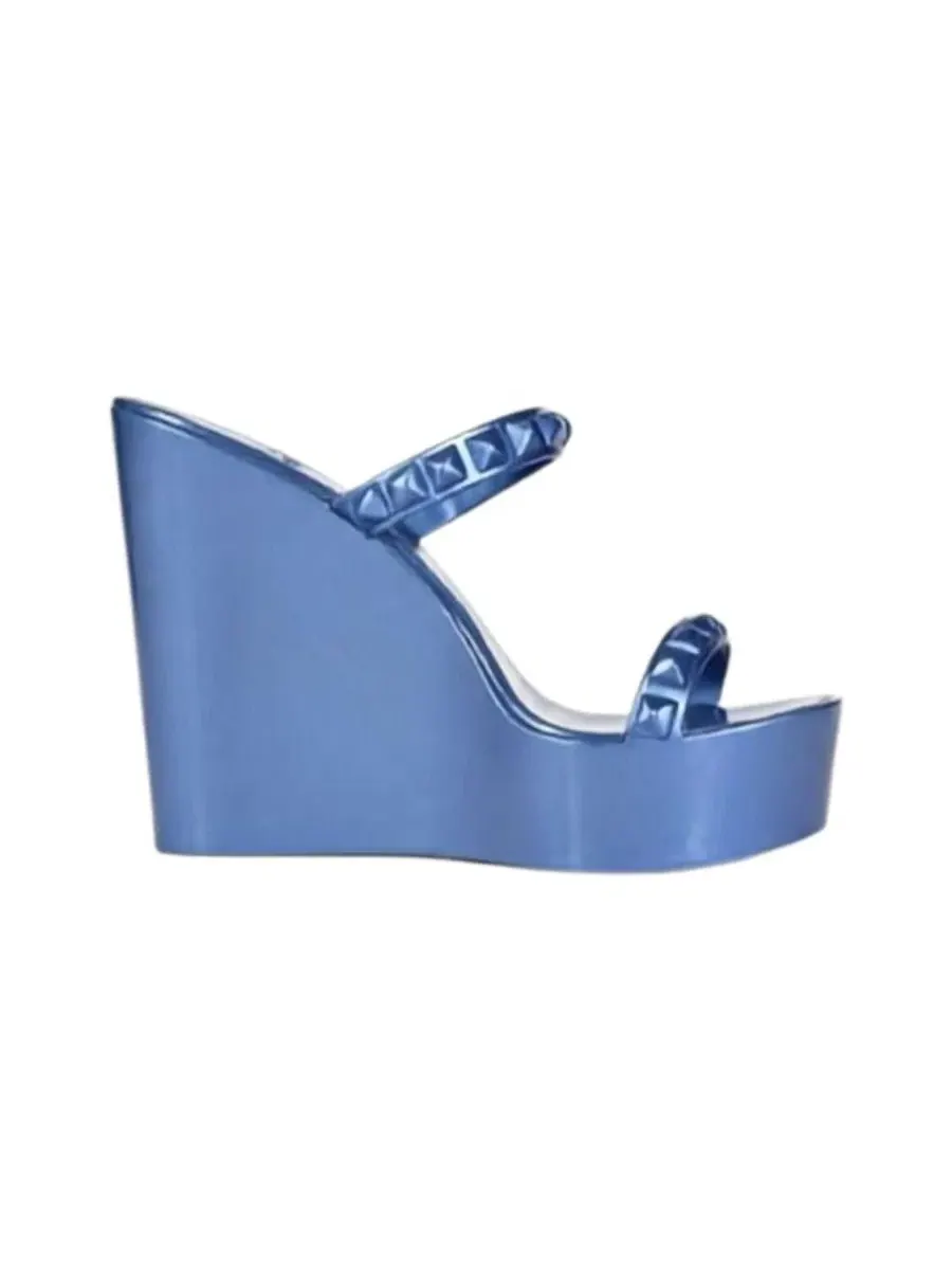 Женские босоножки на танкетке Tonino High Wedge CARMEN SOL — изображение 2 из 4, синий металлик