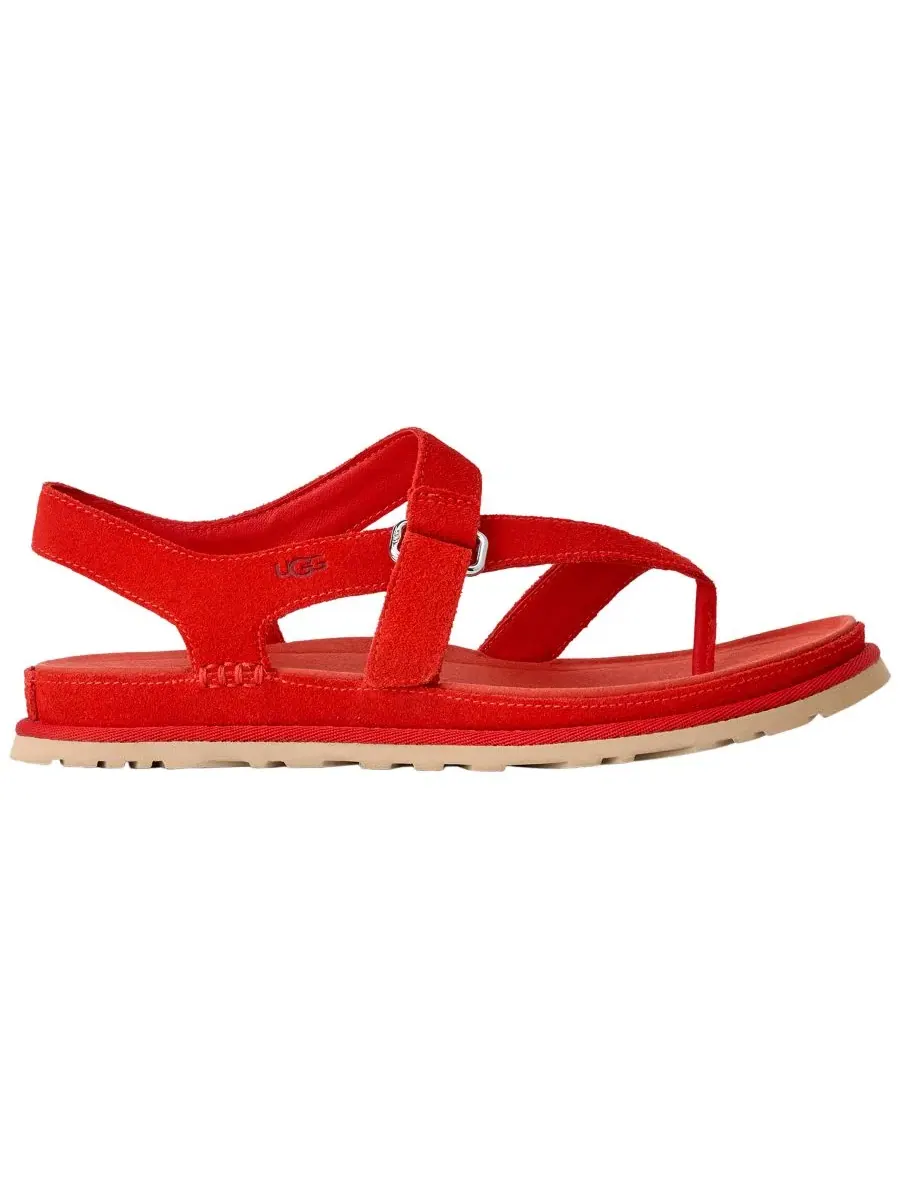 Женские босоножки GoldenGaze Toe Post с открытым мысом, UGG — изображение 2 из 7, красный